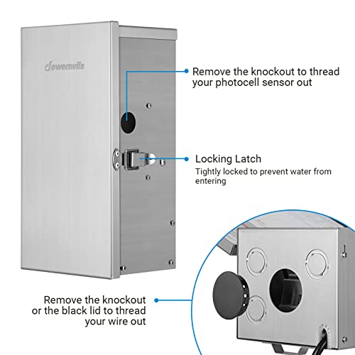 Dewenwils 300W Multi-Tap Low Voltage Transformer, 120V Ac To 12V/13V/14V/15V Ac,Stainlees Steel Shield, Outdoor Transformer For Low Voltage Landscape Lighting, Spotlight, Pathway Light, Etl Listed #TOP3