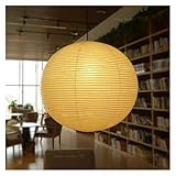 Japanese Style D30-80cm Pendant Lamp Study Cafe Dining Bedroom Led Hanging Light Round Rice Paper Chandelier Room Decor Fixture,Indoor