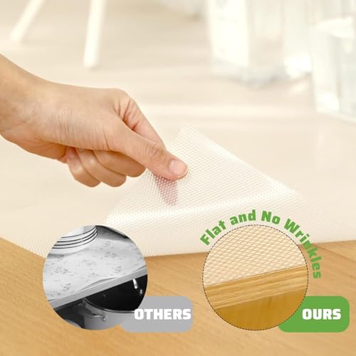 Image of Refrigerator Mat Roll 45x300cm, Multipurpose Shelf Liner, Waterproof Non Slip Drawer Liner, Kitchen Cupboard Shelf Mat, Fridge Rack Liner, Transparent Cabinet Protector Sheet Roll