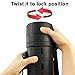 CALPALMY 2-Pack Extendable Poster Tubes Expand from 30.5” to 49” with Shoulder Strap and Handle | Carry Documents, Blueprints, Drawings and Art | Black Portable Durable Round Storage Cases