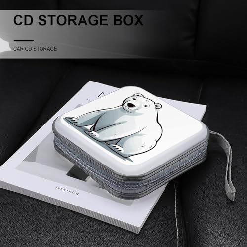 Classeur CD DVD voyage 40 compartiments plastique avec fermeture éclair moderne - 4