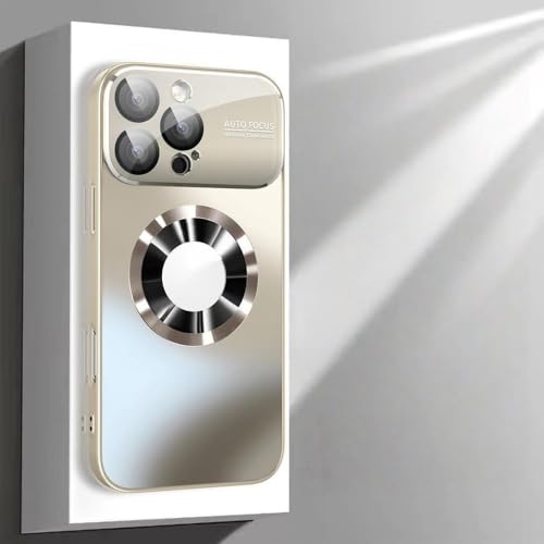 iPhone 16 15 14 13 12 11 Pro Max 14 15 16 Plus �p�P�[�X �����K���X�J���������Y �}�O�l�b�g�����C�����X�[�d �ϏՌ��J�o�[ �S�[���h iPhone 12�p