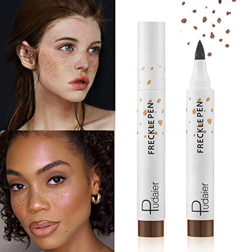 Freckles Pen Natural Freckle Makeup Pen Dark Brown Waterproof, Long Lasting, Easy to Color Face Makeup Freckles Makeup Tool (1Pcs)