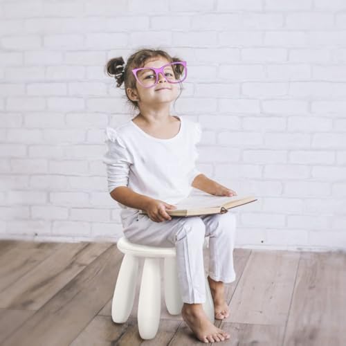 Image of Kids Step Stool, Kindergarten Study Stools, Lightweight Footstools are Sturdy and Durable, Very Suitable for Use in The Kitchen, Bathroom and Bedroom (White)