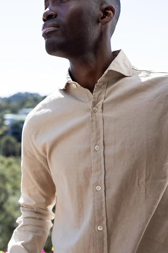 Image of SWIMS Santorini Men's Long Sleeve Linen Stretch Button Down Shirt