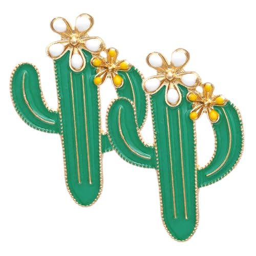 Boucles d'oreilles clous cactus légères pour un style d'été