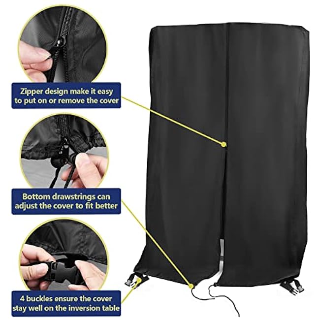 Inversion Table Protective Cover with Zipper, Waterproof& Dustproof Cover for Inversion Chair and Inverter Tables,Inverter Machine Covers Fit Most Inversion Table-Indoor or Outdoor