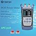 FYBOPTWU - Optical Fiber Cable APC PON Power Meter Tester Tool ONT OLT Handheld PON Network Detection Online Fiber Tester with FC SC APC Adapter