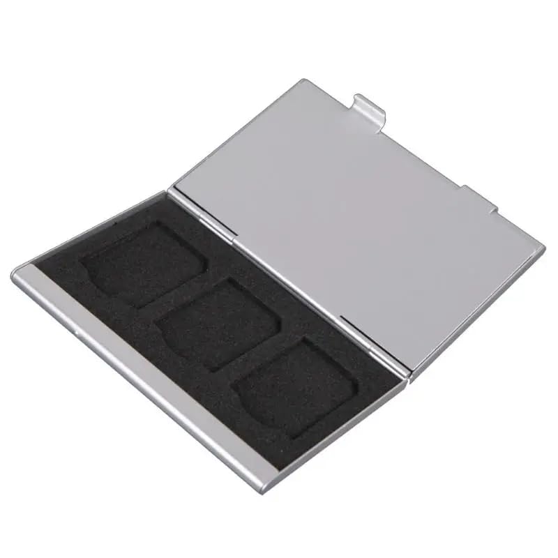Portable 12 in 1 Metal Double-Layers Memory Card Aluminum Storage Box for SD MMC TF Memory Card Storage Card Holder Case Metal Cases
