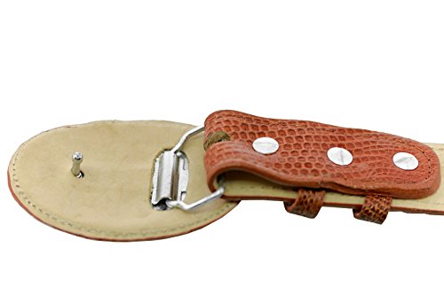 Mens Cognac Western Cowboy Belt Real Teju Lizard Skin Rodeo Buckle4