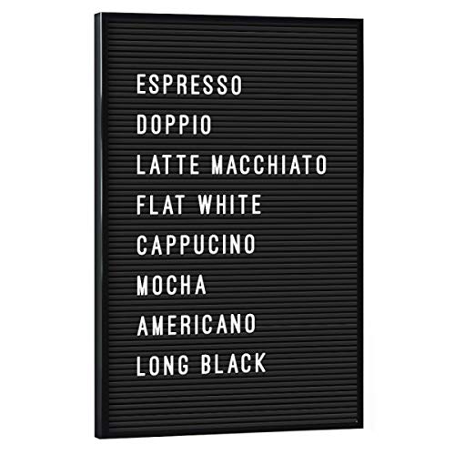 artboxONE Poster mit schwarzem Rahmen 30x20 cm Typografie Letterboard Kaffee - Bild Board Board Coffee