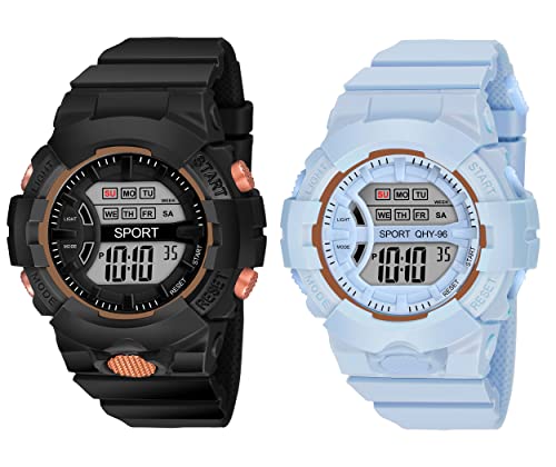 Image of Digital Unisex Watch (Multicolour Dial Multi Colored Strap)