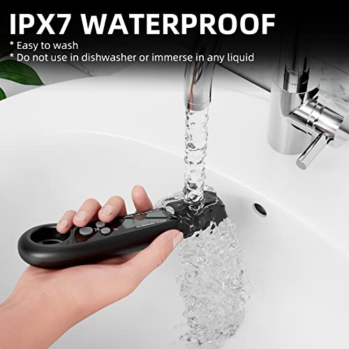 Sofort ablesbares Fleischthermometer zum Kochen Schnelles Thermometer mit Hintergrundbeleuchtung und Kalibrierung. Digitale Lebensmittelsonde für Küche, Outdoor-Grillen und... – Bild 3