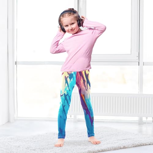 Toddler Girls Leggings Printed Yoga Pants Leggings Colorful Underwater Sharks for Kids4