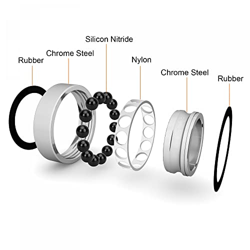 Uxcell A21092200UX0324 6806-2Rs Ceramic Bearings 30Mm X 42Mm X 7Mm Si3N4 Silicon Nitride Bearing Balls thumb #3