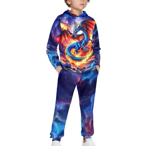 DISNIMO Hoodie for Boys Galaxy Sweatshirt and Sweatpants Set Kids Sweatsuits Hooded Jogger Sweat Pants 2 Piece