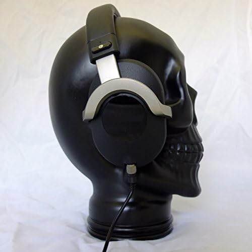 AMP3 Luxury Glass Skull Headphones Stand Colour BLACK