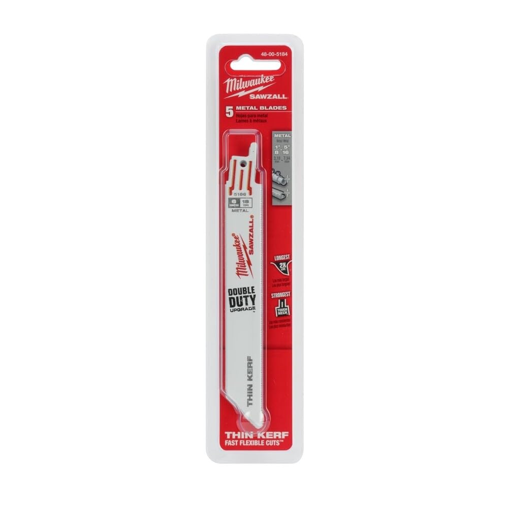 6" L Reciprocating Saw Blade, 5 pk.