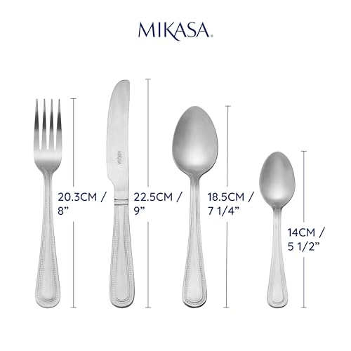 Mikasa Portobello 16pc Stainless Steel Cutlery Set, Gift Boxed, Silver - Image 2