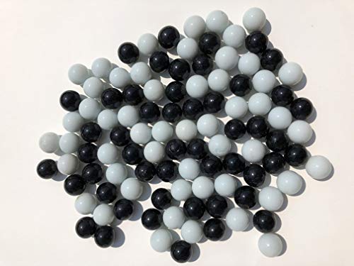 Rhinestone Paradise Lot de 100 boules décoratives en verre noir et blanc 16 mm