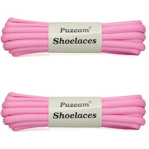 Image of 2 Pairs Oval Athletic Shoelaces 33 Colors 1 /4 inch Half Round Shoe Laces for Sneakers