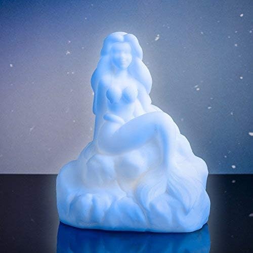 Fizz Creations Mermaid Changing Mood Light, White and Multi Coloured When lit up, 12 x 11 x 12 cm