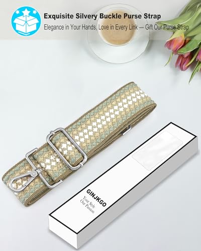 Image of Silvery Purse Straps Replacement Crossbody - Guitar Strap for Purse Crossbody