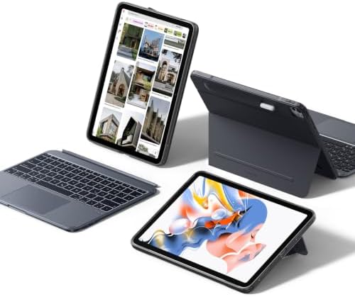 ESR für iPad Pro 13" (M5/M4) Hülle mit Tastatur, Multi-Winkel Ständer | Magnetisch abnehmbare Keyboard, Hoch und Querformat, großes Trackpad, Backlit Tasten, DEU QWERTZ, Shift Seri