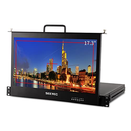 Image of 17.3 Inch SDI Rack Mount Monitor SC173-HSD-56 1RU Pull Out Production Monitor Full HD 1920x1080 3G-SDI HDMI