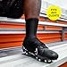 SLEEFS Solid Football Spats Cleat Covers – Compression Cleat Covers for Football Drip, Turf Protection & Style (Black 2 Pack, S/M)