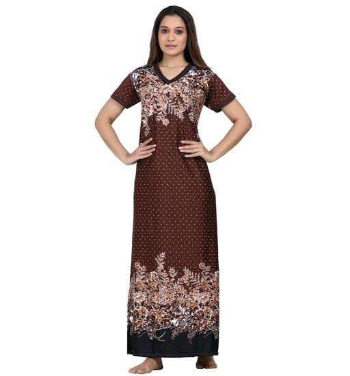 Women Satin Maxi Nighty Gown