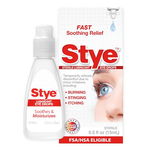 Stye Sterile Lubricant Eye Drops, Stye Relief Eye Drops, 0.5oz
