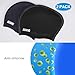 Aegend Swim Caps for Long Hair, Durable Silicone Swimming Caps for Women Men Adults Youths, Easy to Put On and Off, Waterproof Swim Hats Bathing Caps to Keep Hair Dry, 2 Pack, Black