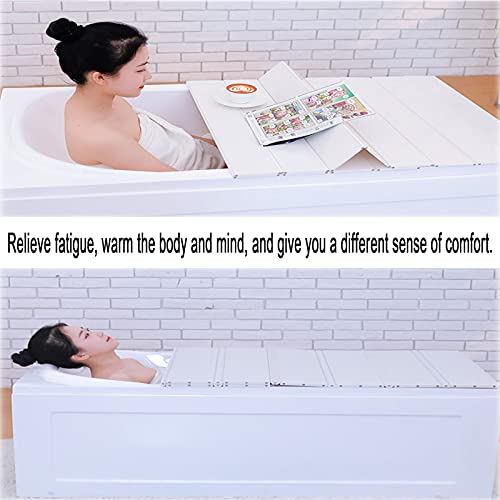 Couvercle de baignoire pliable en PVC et plateau isolant thermique avec support