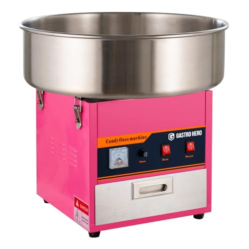 GastroHero Zuckerwattemaschine I Profi Zuckerwatte Maschine für Gastronomie I Cotton Candy Machine I Zuckerwatte für Jahrmärkte Weihnachtsmärkte Events