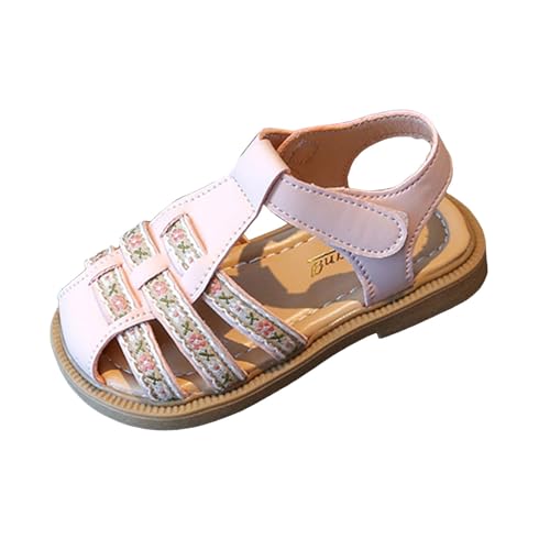 IWIHMIV Girl's Sandals Flat Hollowed Out Sandals Comfortable Soft Sole Shoes Summer Beach Vacation Walking Shoes