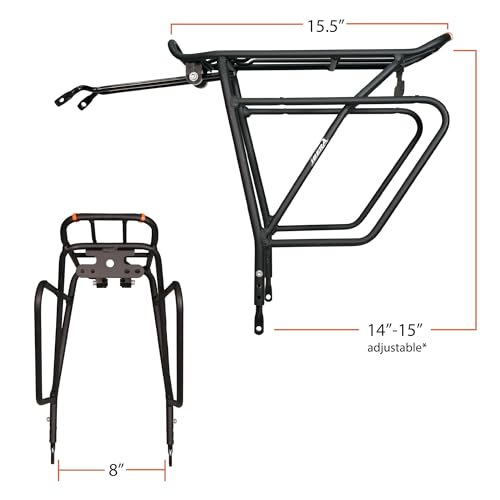 Porte bagage arriere velo Ibera PackRack Plus+ fixation cadre stable