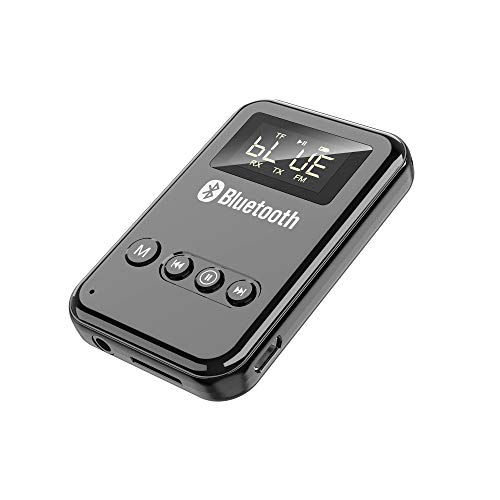 Boannice 5.0 Bluetooth Transmitter Receiver, Bluetooth Stereo Audio Adapter for Car, TV, PC, Speakers, Car Stereo System, with AUX 3.5mm Jack by Boannice - Used condition - US$16.14