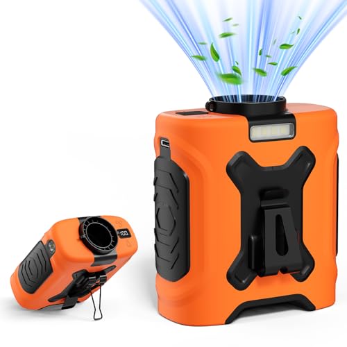 Portable Waist Fan 10000mAh Portable Waist Fan 18000RPM Neck Fan With Max 12H Working Time 5 Speeds...