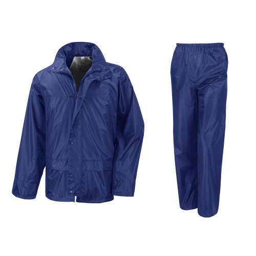 Result Mens Core Rain Suit (Trousers And Jacket Set) (L) (Royal)