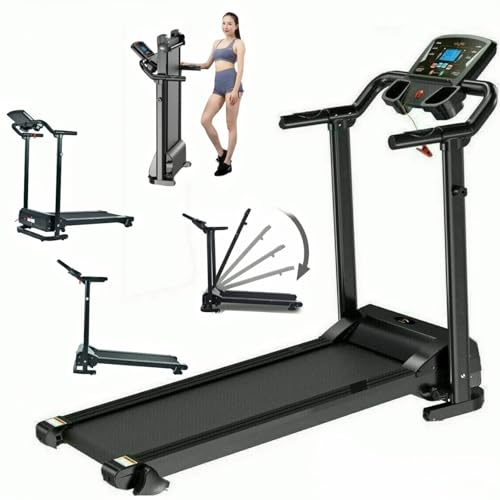 Treadmill XEO HOME Treadmills for Home Foldable Folding Walking Running Electric Machines with Handle Portable Manual 9% Incline LED Display Bottle Pad & Mobile Holder 01-12 Km/h 1.5Hp 115Kg W.CAP