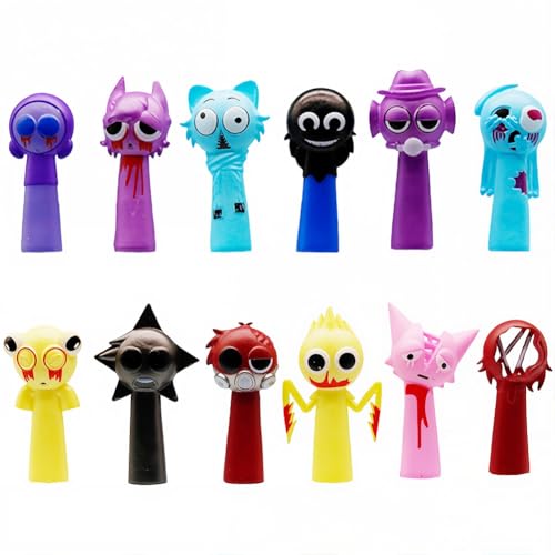 OPVXZAD12 Piezas Nuevo Sprunk Beats Juguete Decorativo Figuras De Acción Coloridas Sprunky,Reddy&Simon Coleccionables,Decoración de Sobremesa para Niñas y Niños/Fans de Los Juegos