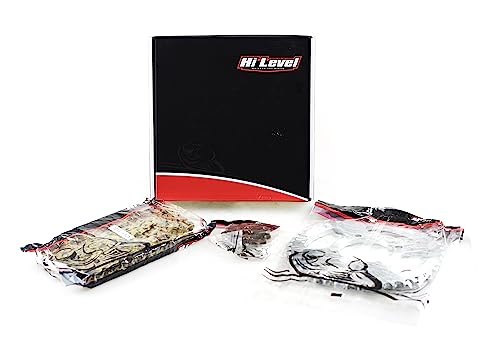 Hi Level motorcycle Chain & Sprocket Kit compatible with/replacement for Yamaha YBR125 2007, 2008, 2009, 2010, 2011, 2012, 2013, 2014, 2015 45/14 + 428H-118L Gold