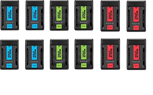 Wild Stone 4 Blast, 4 Charge And 4 Fresh Long Lasting Pocket Perfume Spray For Men, Pack Of 12 (18Ml Each)