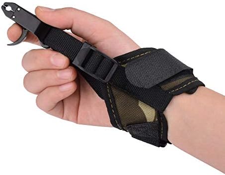 Archery Compound Bow Release Aid Trigger Caliper Shooting Camo/Black Design – Adjustable Black Wrist Strap (Pack of 1) Archery Compound Bow Release Aid Trigger Caliper Shooting Camo/Black Design – Adjustable Black Wrist Strap (Pack of 1)