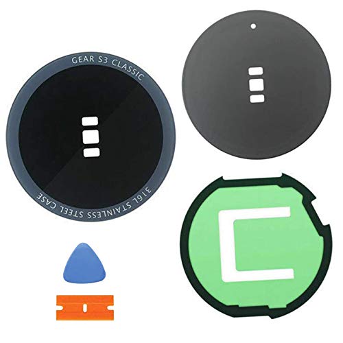 ubrokeifixit Gear S3 Classic Back Rear Door Glass Cover Case Replacement with Adhesive for Samsung Gear S3 Classic SM-R770 SM-R775
