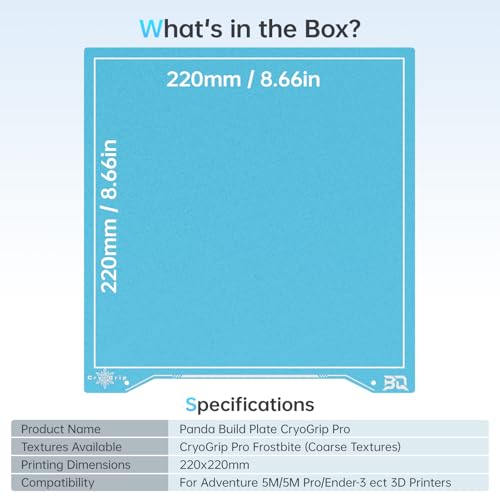 Image of BIQU CryoGrip Pro Frostbite for Ender-3 /V3 /Pro /V2 /V2 Neo /Ender-5 /K1C /K1 235x235mm Cold Build Plate Room Temperature Print Double Sided Removable Surface Platform