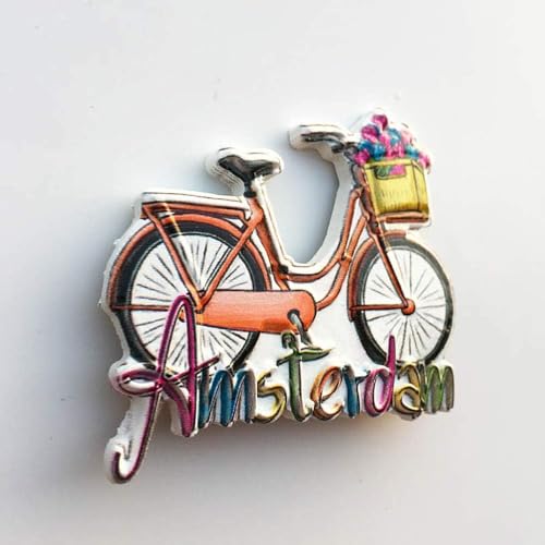 Imán decorativo triangular de bicicleta 3D Hengkaising miniatura 2