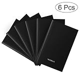 TOYMYTOY 6 Pezzi Taccuino Righe Mini Notebook Quaderni Diario NotePad,Nero,14 x 9cm