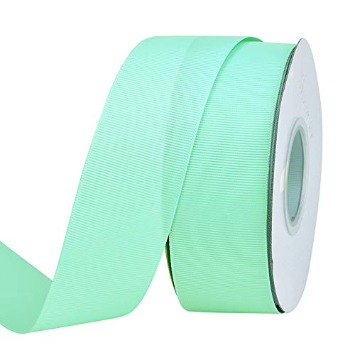 Ribest 1-1 2 inch 25 Yards Solid Grosgrain Ribbon Per Roll for DIY Hair Accessories Scrapbooking Gift Packaging Party Decoration Wedding Flowers Aqua